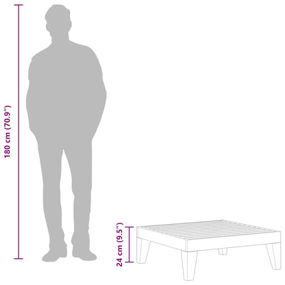 Garden Table Natural Wood Solid Acacia Wood Medium Modular