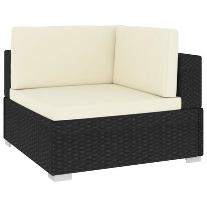 Patio Sofa Black Powder-coated steel Medium Adjustable Feet