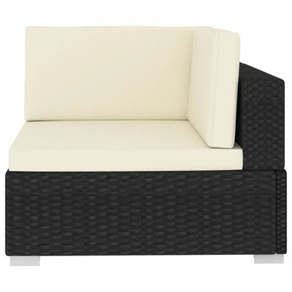 Patio Sofa Black Powder-coated steel Medium Adjustable Feet