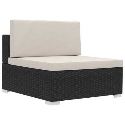 Patio Sofa Set Set of 4 Black, Cream White