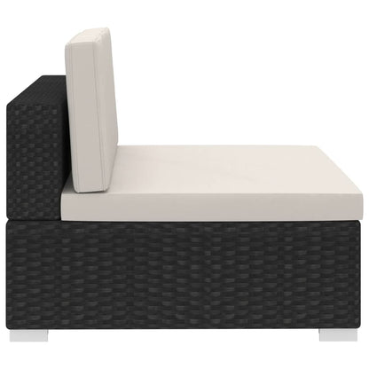 Patio Sofa Set Set of 4 Black, Cream White