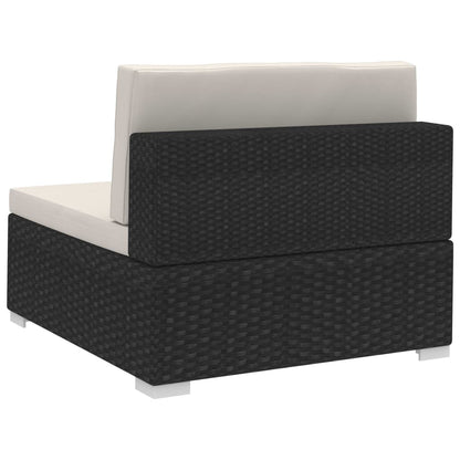Patio Sofa Set Set of 4 Black, Cream White