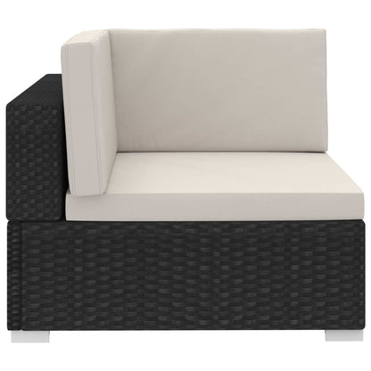 Patio Sofa Set Set of 4 Black, Cream White