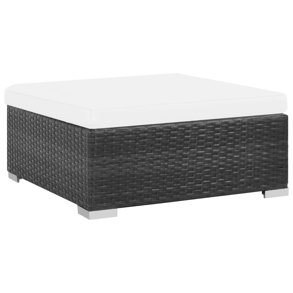 Patio Sofa Set Set of 6 Black, Cream White