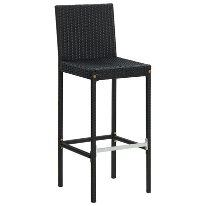 Bar Stool Set of 2 Black