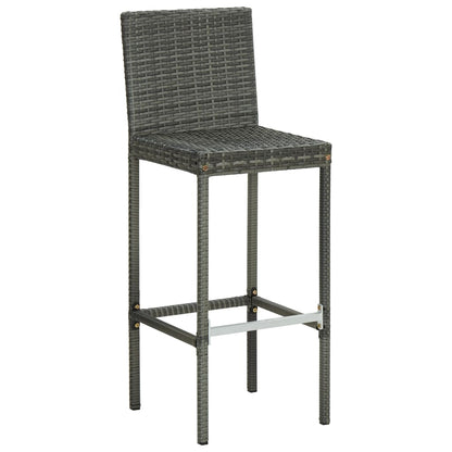Bar Stool Set of 2 Gray