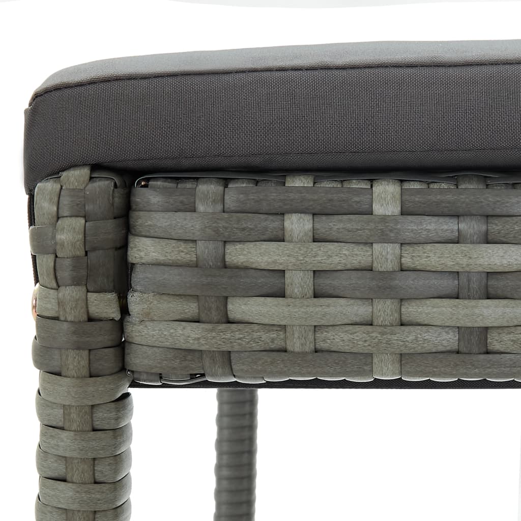Bar Stool Set of 2 Gray