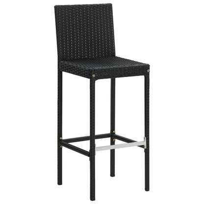Bar Stool Set of 4 Black