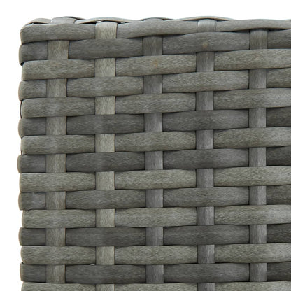 Bar Stool Set of 4 Grey Poly rattan Counter height