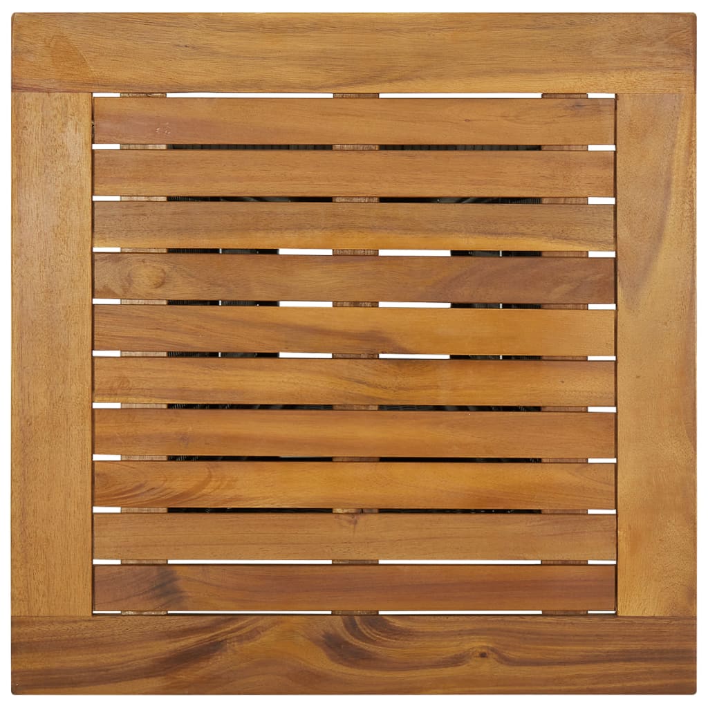 Bar Table Grey PE rattan Medium Durable Bar Table Square