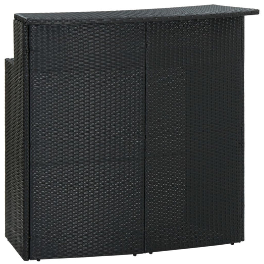 Bar Table Black PE rattan Standard Tough Bar Table