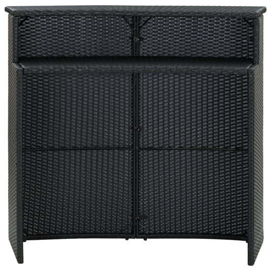 Bar Table Black PE rattan Standard Tough Bar Table