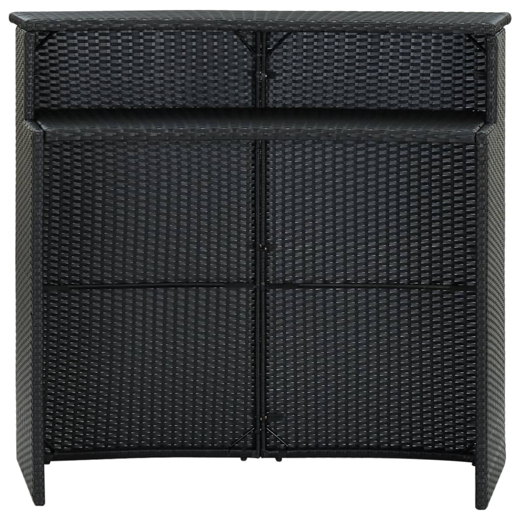 Bar Table Black PE rattan Standard Tough Bar Table