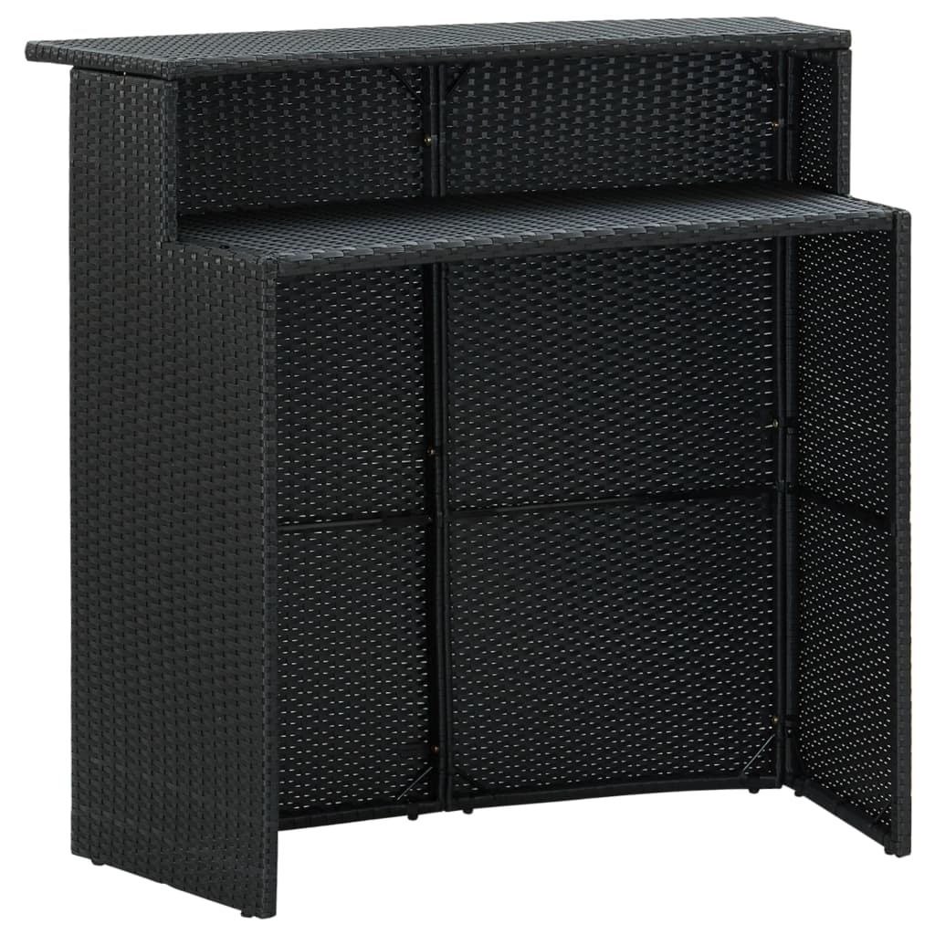 Bar Table Black PE rattan Standard Tough Bar Table