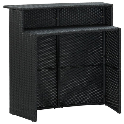 Bar Table Black PE rattan Standard Tough Bar Table