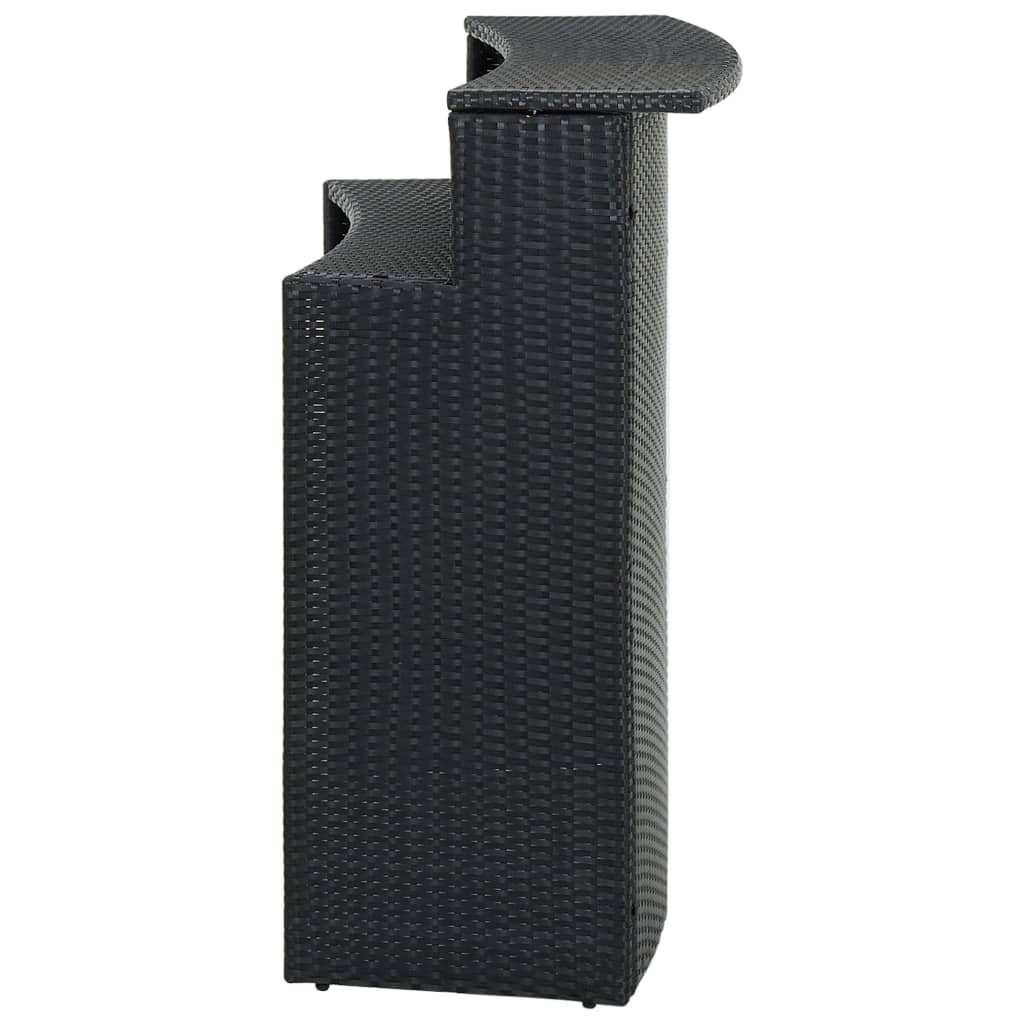 Bar Table Black PE rattan Standard Tough Bar Table