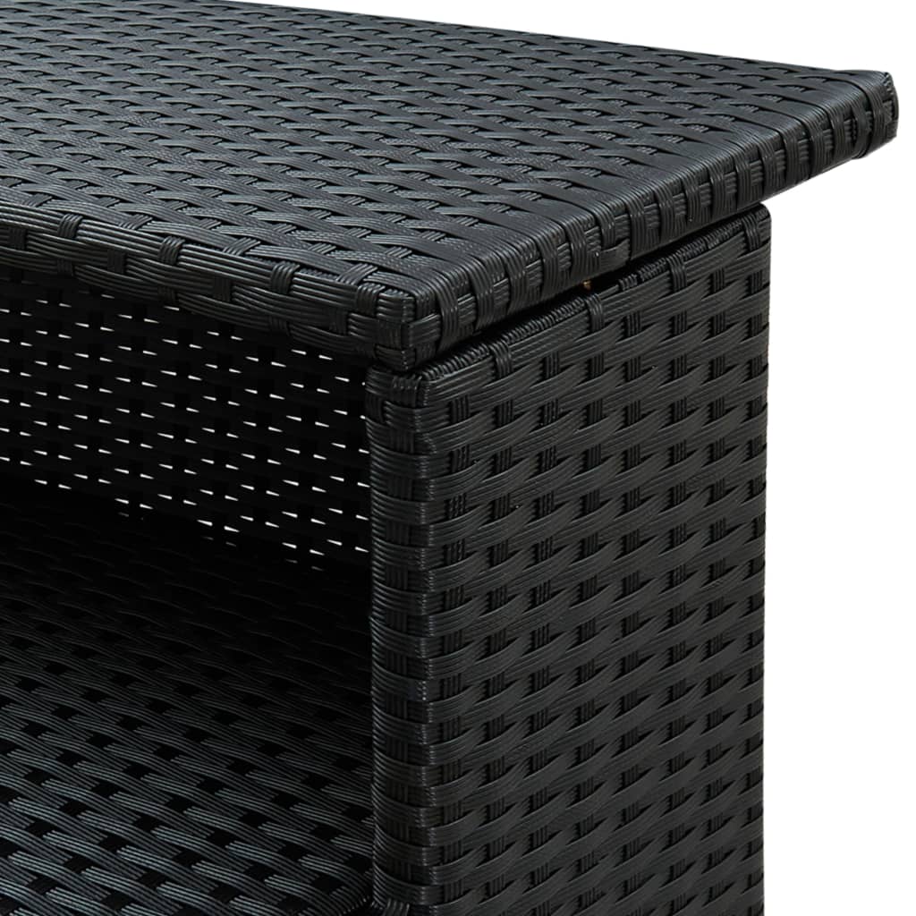 Bar Table Black PE rattan Standard Tough Bar Table