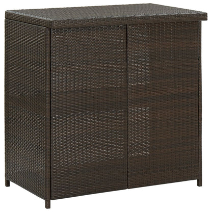 Bar Set Brown PE rattan, steel Large Bar Set Rectangular