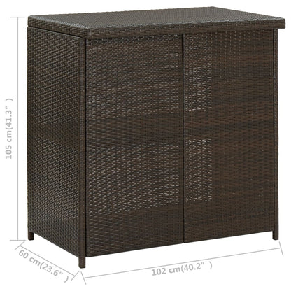 Bar Set Brown PE rattan, steel Large Bar Set Rectangular