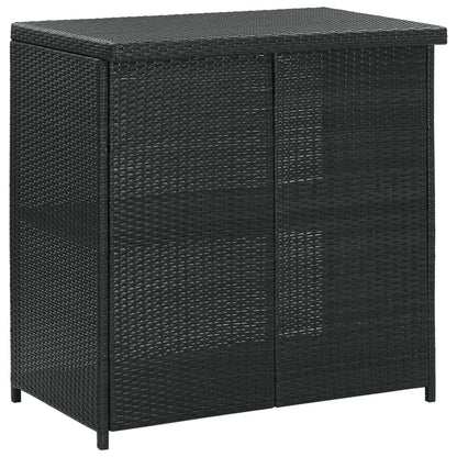 Bar Set Black, Cream White PE rattan, steel, polyester Compact