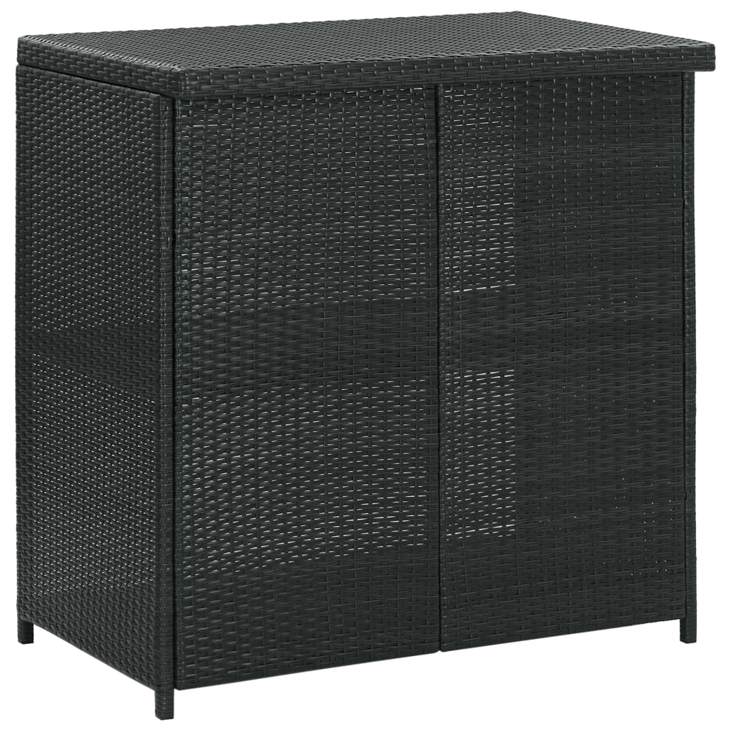 Bar Set Black, Cream White PE rattan, steel, polyester Compact