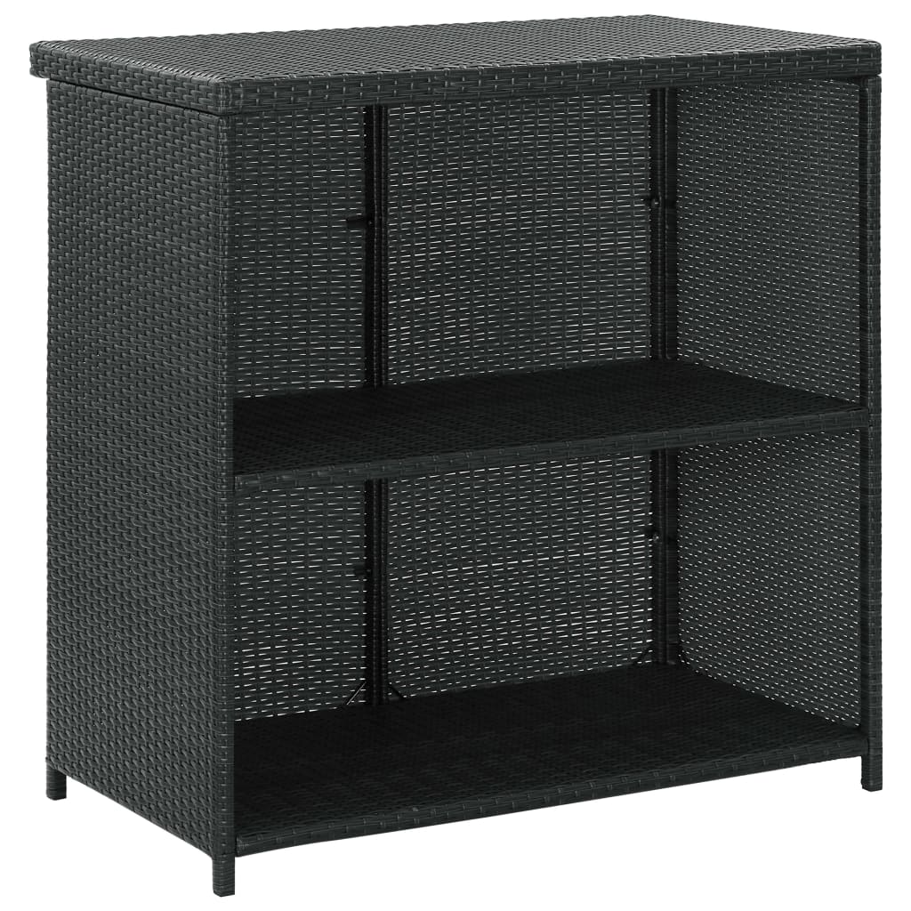 Bar Set Black, Cream White PE rattan, steel, polyester Compact