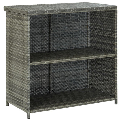 Bar Set Grey PE rattan, steel, fabric (100% polyester) Medium
