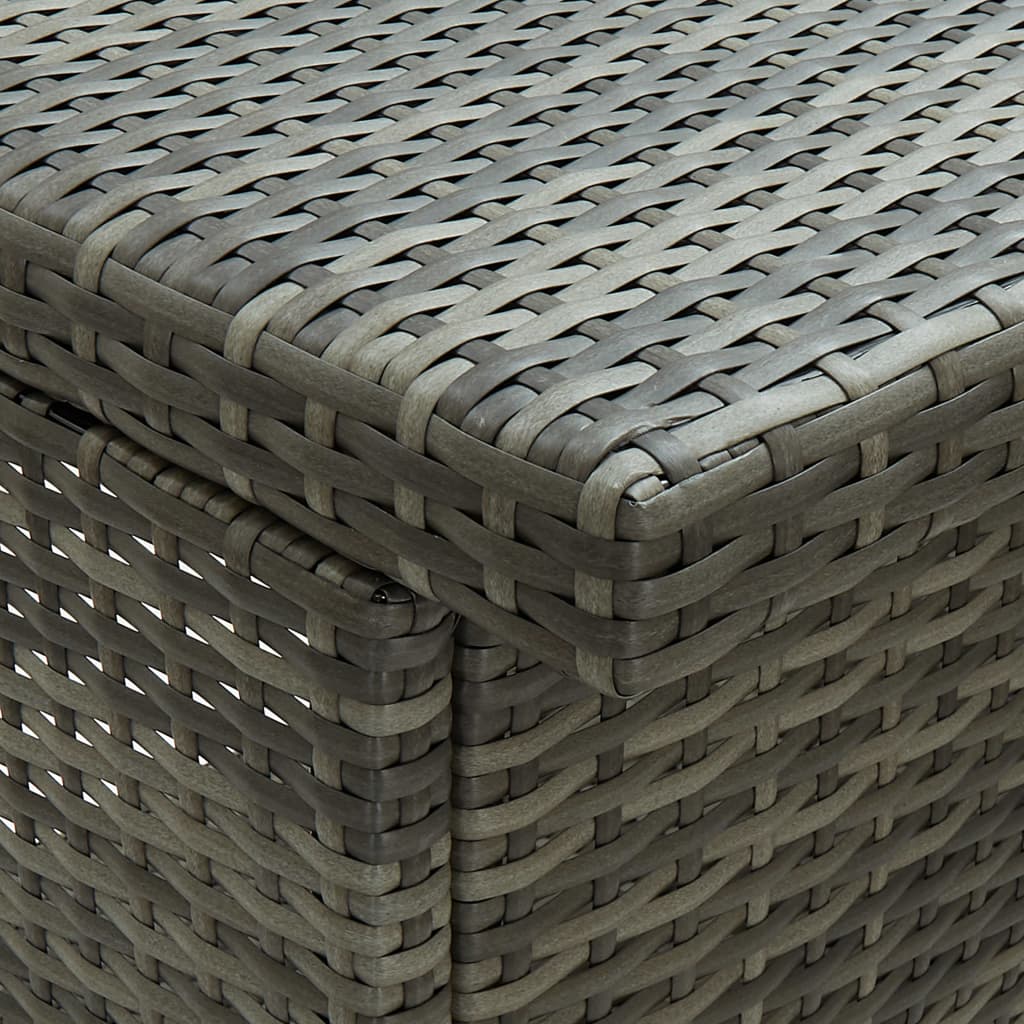 Bar Set Grey PE rattan, steel, fabric (100% polyester) Medium