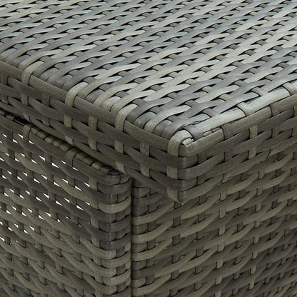 Bar Set Grey PE rattan, steel, fabric (100% polyester) Medium