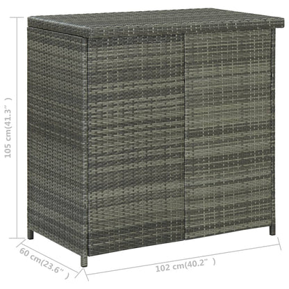 Bar Set Grey PE rattan, steel, fabric (100% polyester) Medium