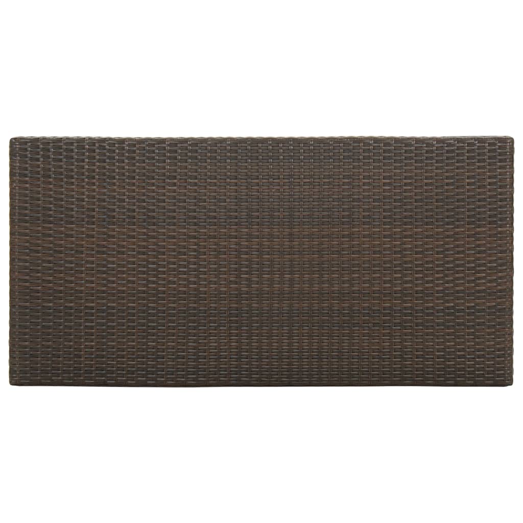 Bar Table Brown PE rattan, steel 47.2 x 23.6 x 43.3 in Bar Table