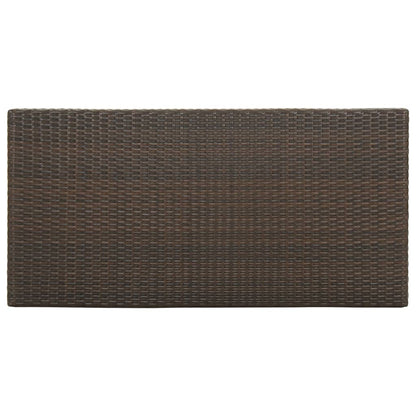 Bar Table Brown PE rattan, steel 47.2 x 23.6 x 43.3 in Bar Table