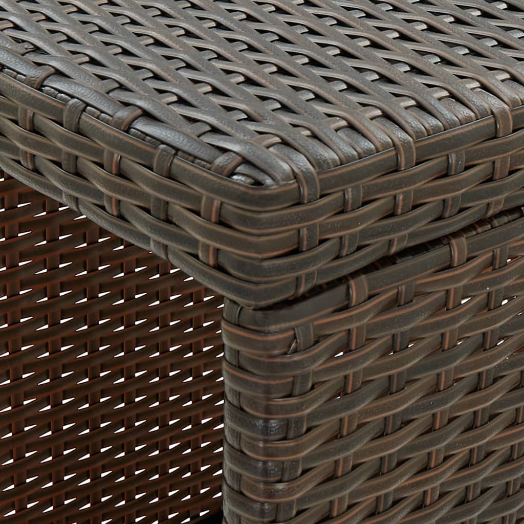Bar Table Brown PE rattan, steel 47.2 x 23.6 x 43.3 in Bar Table