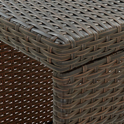 Bar Table Brown PE rattan, steel 47.2 x 23.6 x 43.3 in Bar Table