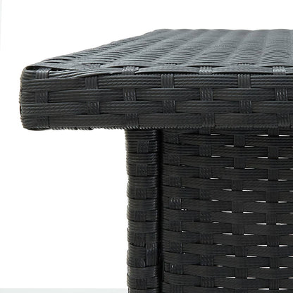 Bar Table Black PE rattan, steel medium Bar Table Modern
