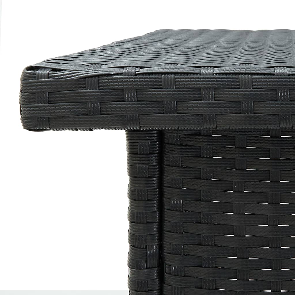 Bar Table Black PE rattan, steel medium Bar Table Modern