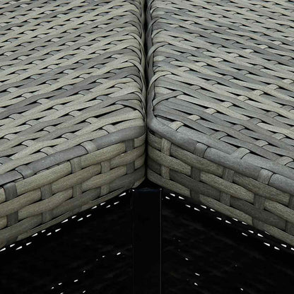 Bar Table Gray PE rattan, steel Corner Bar Table Rectangular
