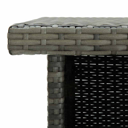 Bar Table Gray PE rattan, steel Corner Bar Table Rectangular