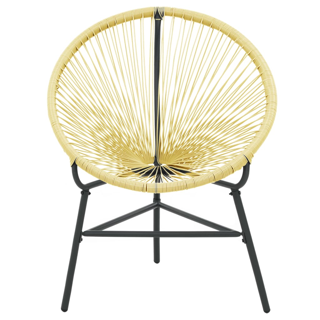 Acapulco Chair Beige Poly Rattan, Powder-Coated Steel Standard