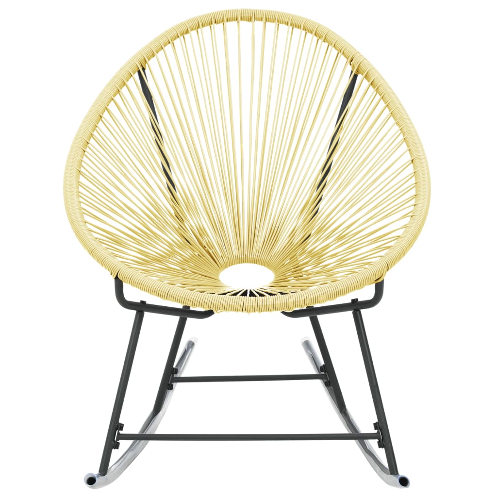 Acapulco Chair Beige Poly Rattan, Powder-Coated Steel Standard