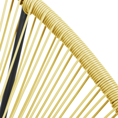 Acapulco Chair Beige Poly Rattan, Powder-Coated Steel Standard