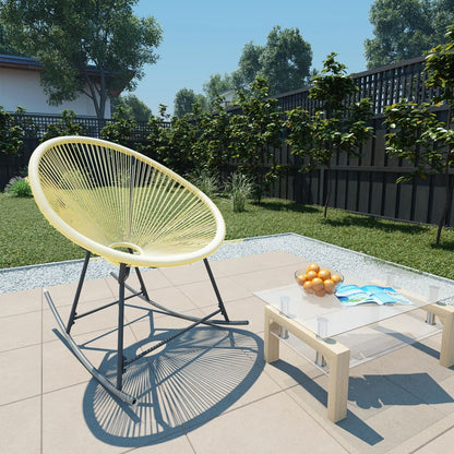 Acapulco Chair Beige Poly Rattan, Powder-Coated Steel Standard