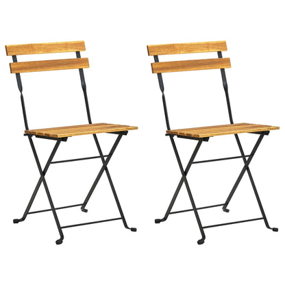 Garden Chair Set of 2 Brown and Black