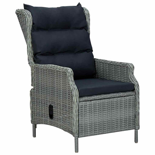 Garden Chair Light Grey Round PE rattan Standard Garden Chair