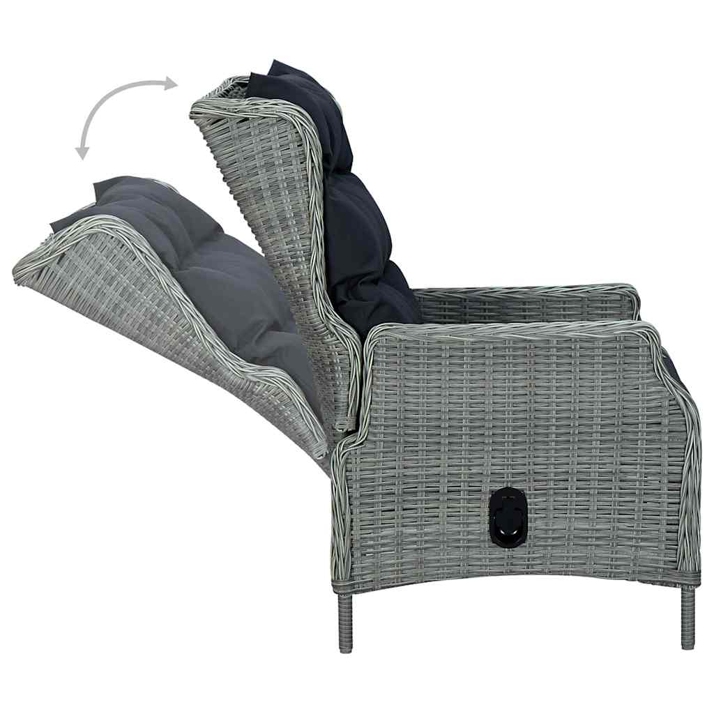 Garden Chair Light Grey Round PE rattan Standard Garden Chair