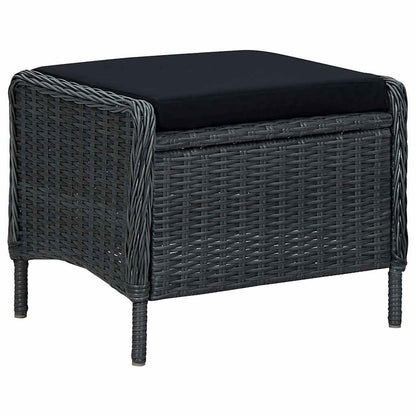 Garden Chair Dark Grey Round PE Rattan Large Garden Chair Other
