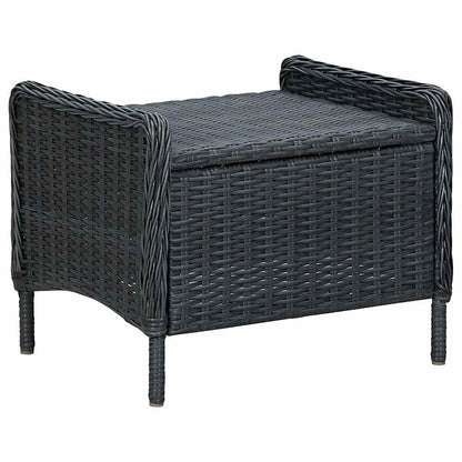 Garden Chair Dark Grey Round PE Rattan Large Garden Chair Other