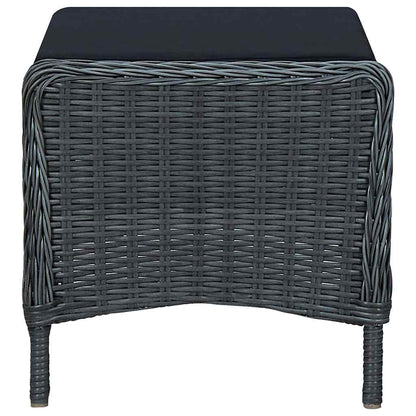 Garden Chair Dark Grey Round PE Rattan Large Garden Chair Other