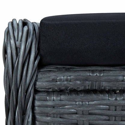 Garden Chair Dark Grey Round PE Rattan Large Garden Chair Other
