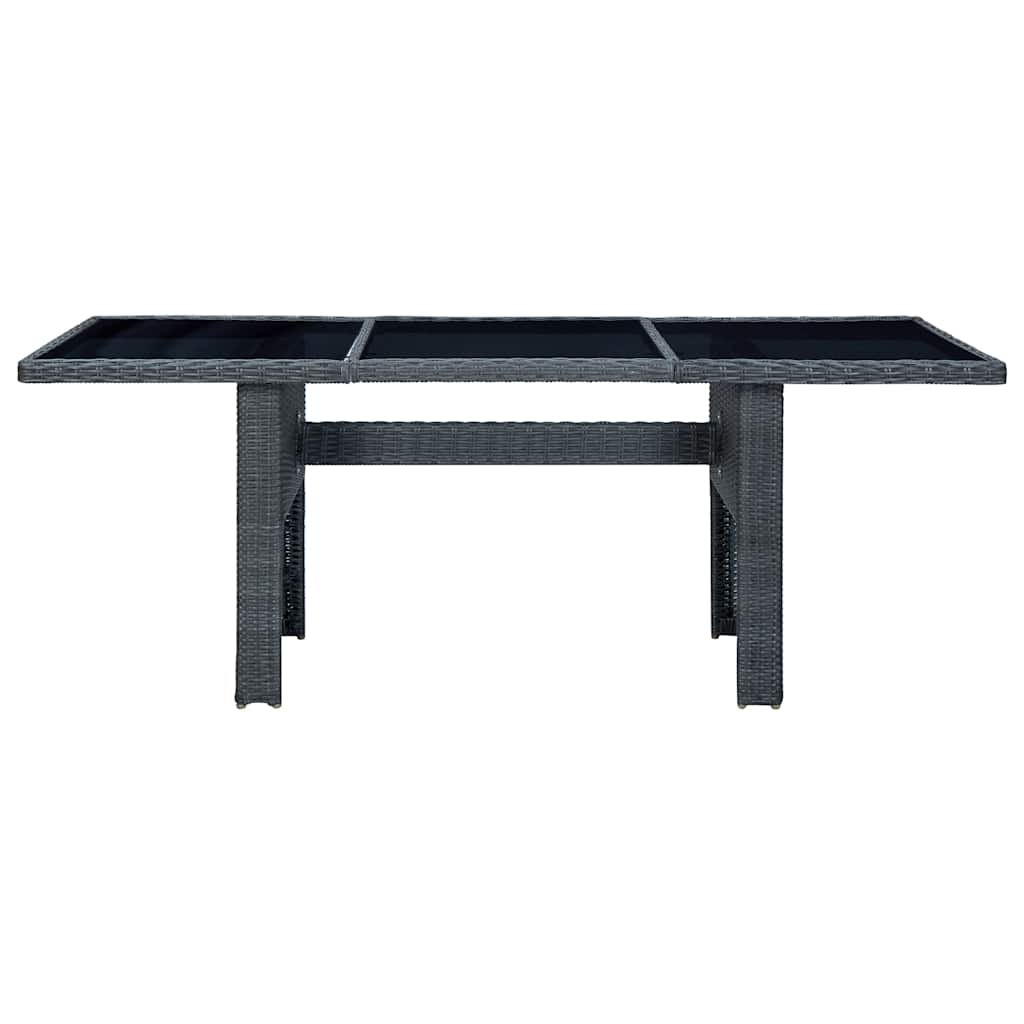 Garden Table Dark Grey and Black